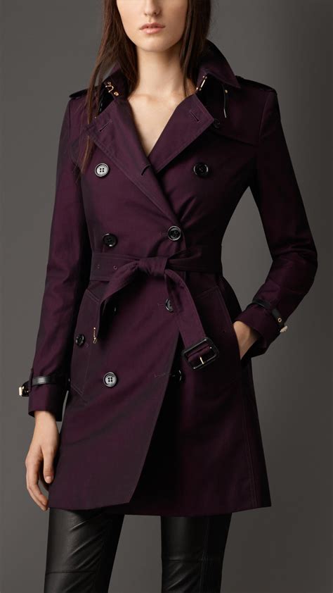 burberry trench coat purple|Burberry trench coats for women.